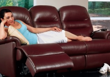 Leather 3 Seater Power Recliner Sofas	