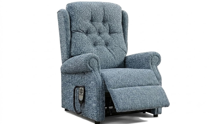 Thirsk Riser Recliner Chair in Standard size with a traditional button back. Designed for the averag