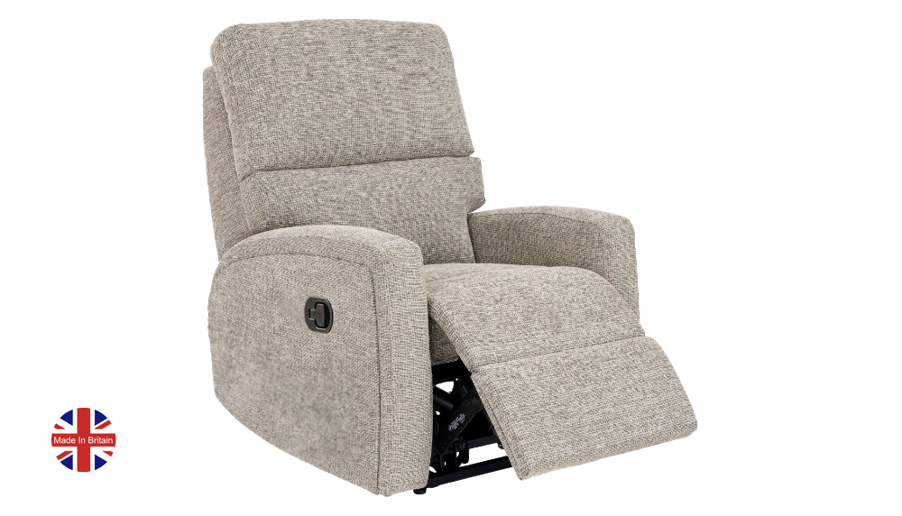 Southwell Standard manual recliner chair with footrest slightly raised