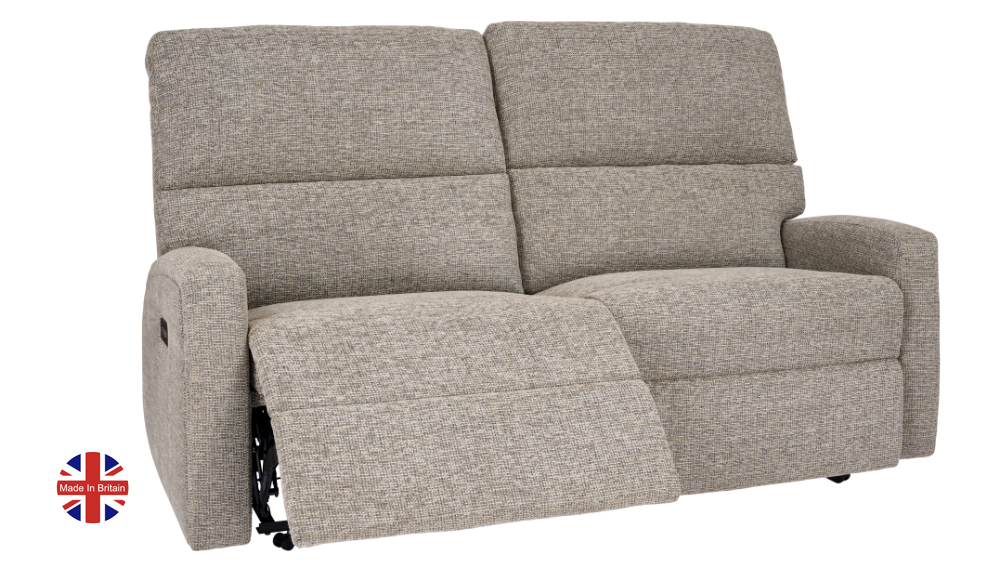Southwell 3 Seater Mnaual Reclining Sofa, Angled view