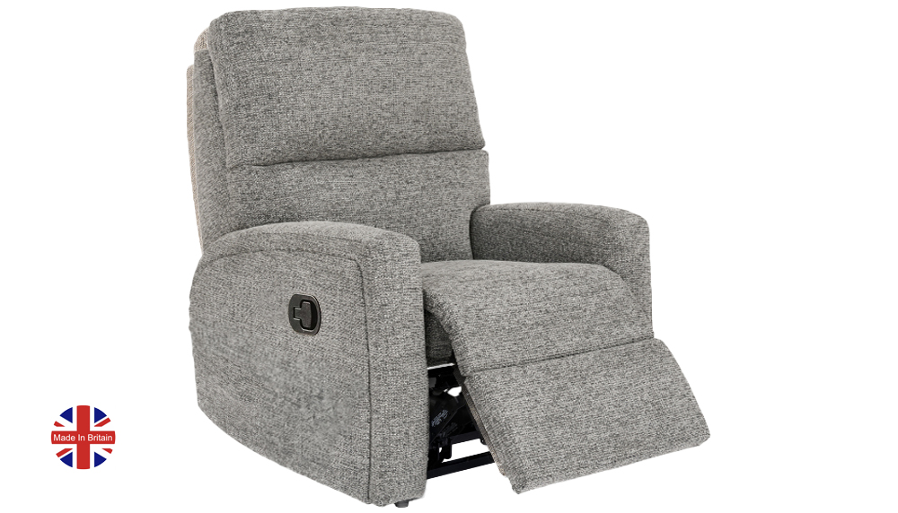 Southwell Grande manual recliner chair with footrest slightly raised