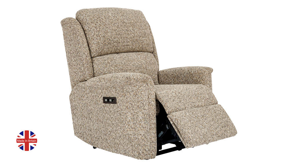 Farndon Standard Electric Recliner - Fully Reclined Position