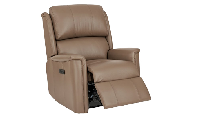 Farndon Leather Electric Recliner Chair Large Size - in Real Leather
