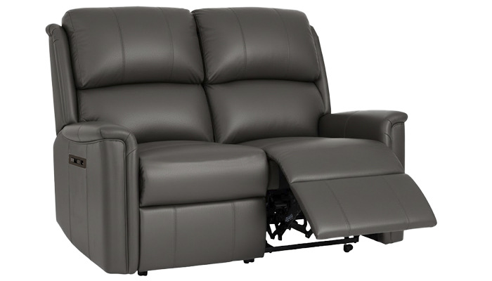 Farndon 2 Seater Electric Reclining Sofa in Real Leather