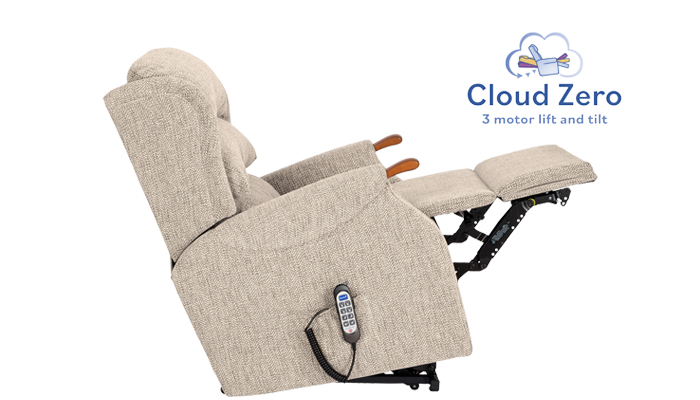 Westbury Grande size Riser Recliner with Cloud Zero Recliner action