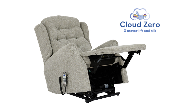 Woburn Standard Cloud Zero Riser Recliner, raised position