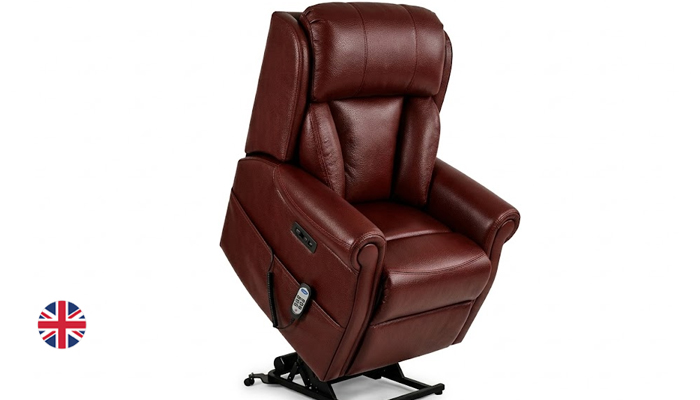 Ashfield Grande Riser Recliner Chair, shown in fully raised position, demonstrating how easy it woul