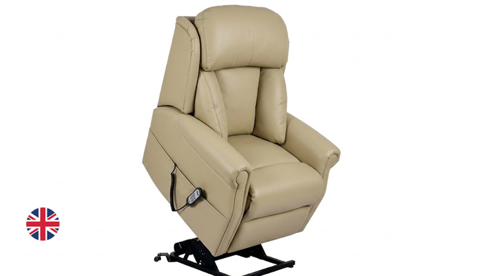 Ashfield Petite Riser Recliner Chair, shown in fully raised position, demonstrating how easy it woul