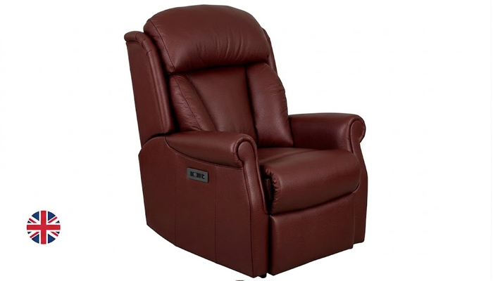 Ashfield Grande Powered Recliner Chair, shown in side view, with the footrest slightly raised.