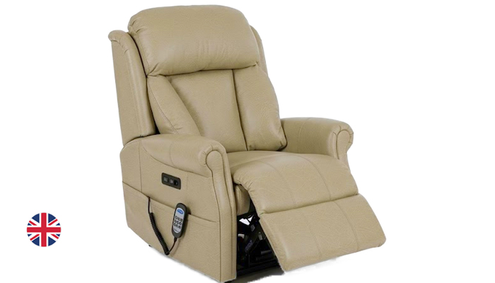 Ashfield Petite Riser Recliner Chair, shown in fully raised position, demonstrating how easy it woul