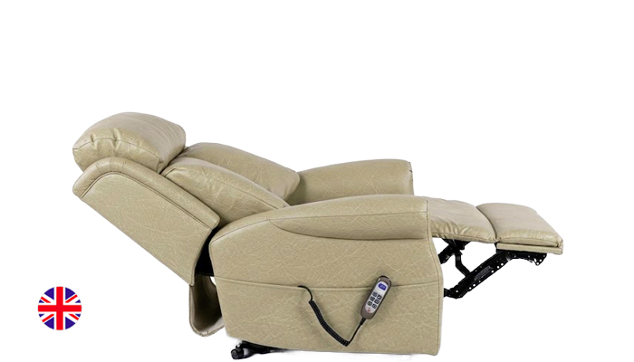 Ashfield Petite Riser Recliner Chair, shown in fully raised position, demonstrating how easy it woul