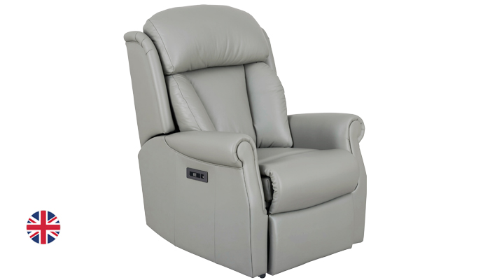 Ashfield Standard Powered Manual Recliner Chair, shown in side view, with the footrest slightly rais