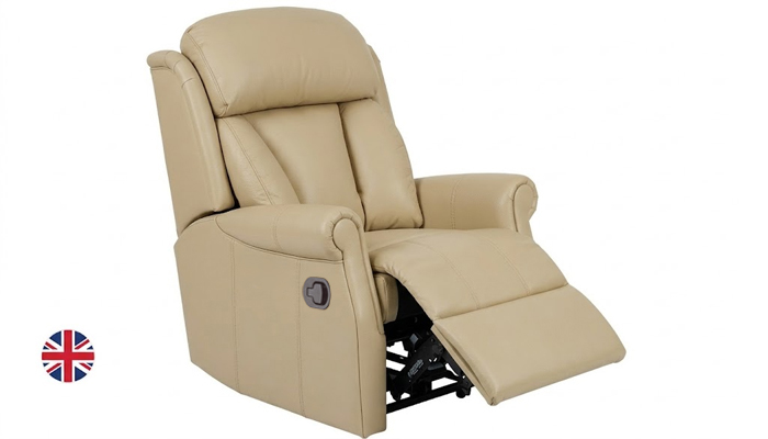 Ashfield Petite Manual Recliner Chair, shown in side view, with the footrest slightly raised.