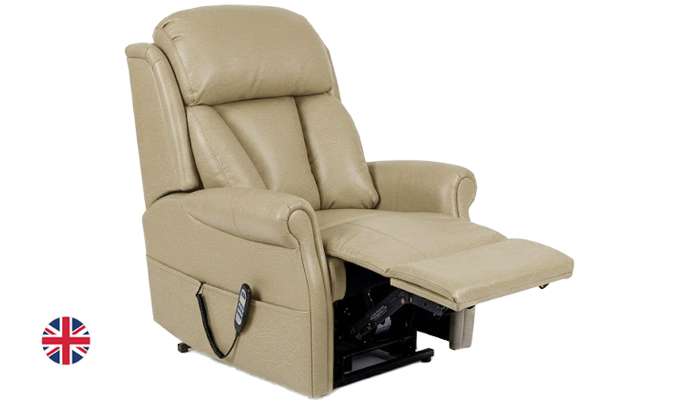 Ashfield Petite Riser Recliner Chair, shown in fully raised position, demonstrating how easy it woul