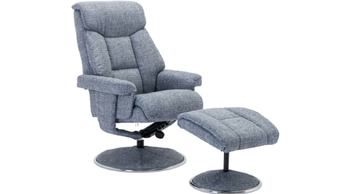 Biarritz Shown in Angled Position - Fabric Lisbon Marine