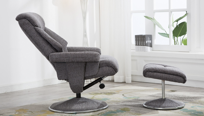 Biarritz Shown in Reclined Position - Fabric Lisbon Grey