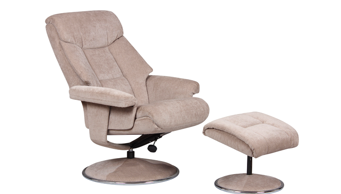 Biarritz Shown in Angled Position - Fabric Lisbon Wheat