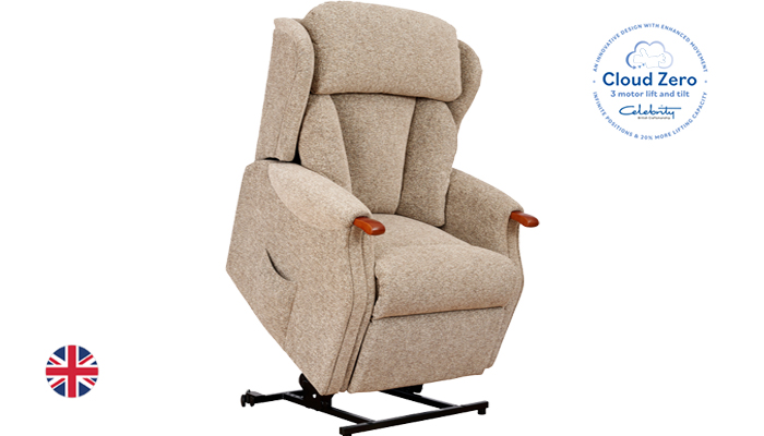 Large size Riser Recliner with Cloud Zero Recline Action,