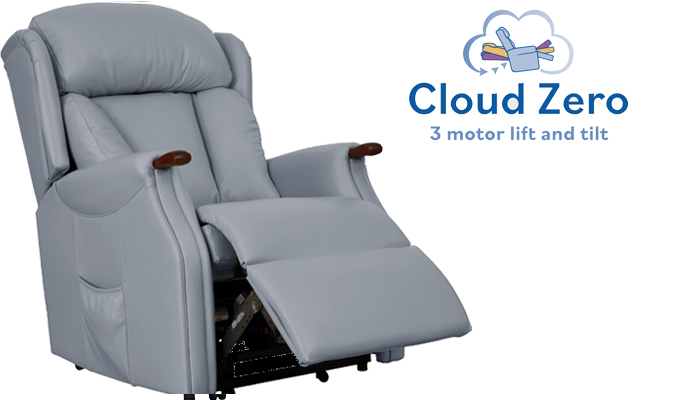 Canterbury Leather Petite Size Cloud Zero Riser Recliner Chair	
