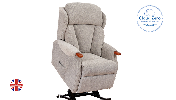 Petite size Riser Recliner with Cloud Zero Recline Action,