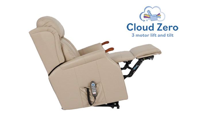 Canterbury Leather Grande Size Cloud Zero Riser Recliner Chair	