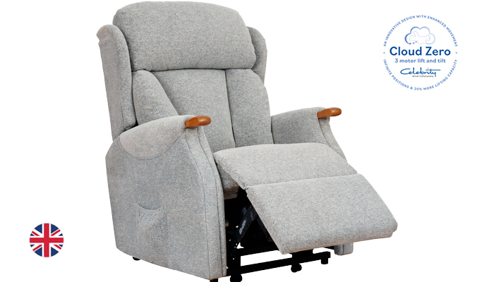 Stndard size Riser Recliner with Cloud Zero Recline Action,