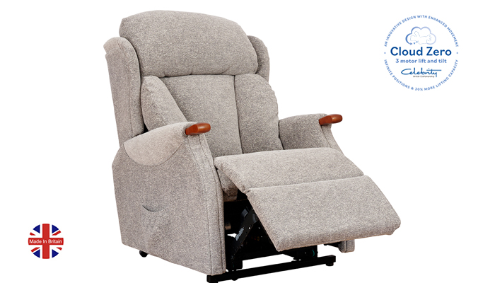 Petite size Riser Recliner with Cloud Zero Recline Action,