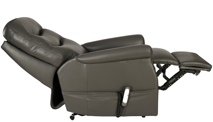 Hollingwell Grande Riser Recliner Fully Reclined Position - Leather