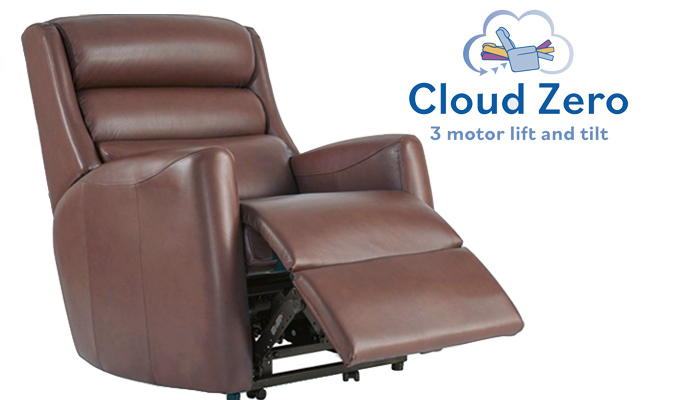 Large Riser Recliner Chair with the unique Cloud Zero Recliner action.