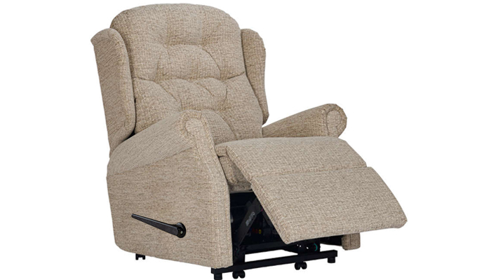 Woburn Compact Manual Recliner Chair in Reclined Position