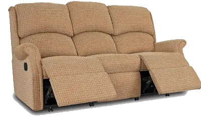 Regent 3 Seater Powered Reclining Sofa Angled View