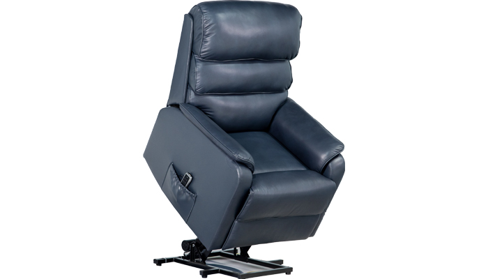 Savoy Riser Recliner Blue Raised Position