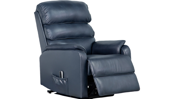 Savoy Riser Recliner Blue Part Reclined Position