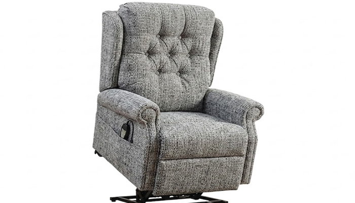 Thirsk Riser Recliner Chair in Grande size with a 23in wide seat and a traditional button back.