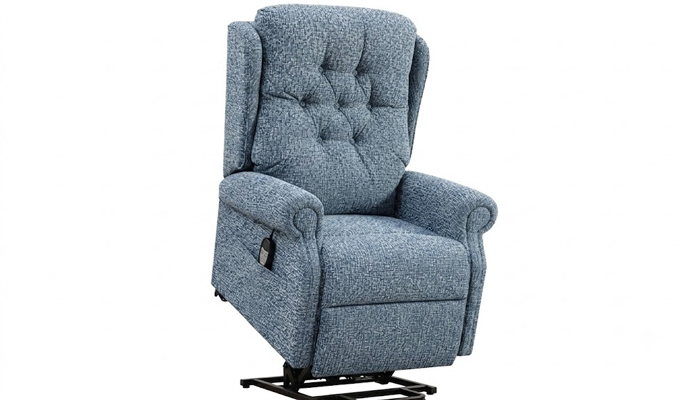 Thirsk Riser Recliner Chair in Standard size with a traditional button back. Designed for the averag