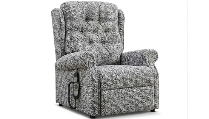 Thirsk Riser Recliner Chair in Grande size with a 23in wide seat and a traditional button back.