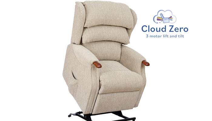 Westbury Grande size Riser Recliner with Cloud Zero Recliner action