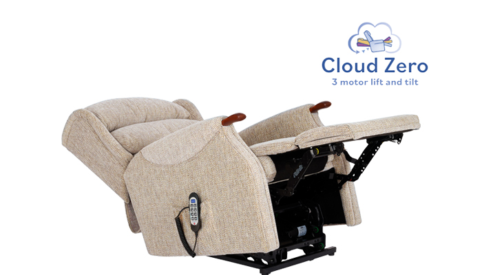 Westbury Grande size Riser Recliner with Cloud Zero Recliner action