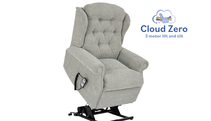 Woburn Standard Cloud Zero Riser Recliner, raised position