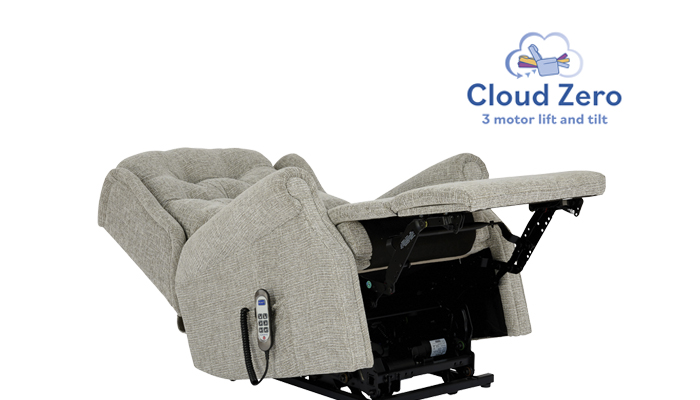 Woburn Standard Cloud Zero Riser Recliner, raised position